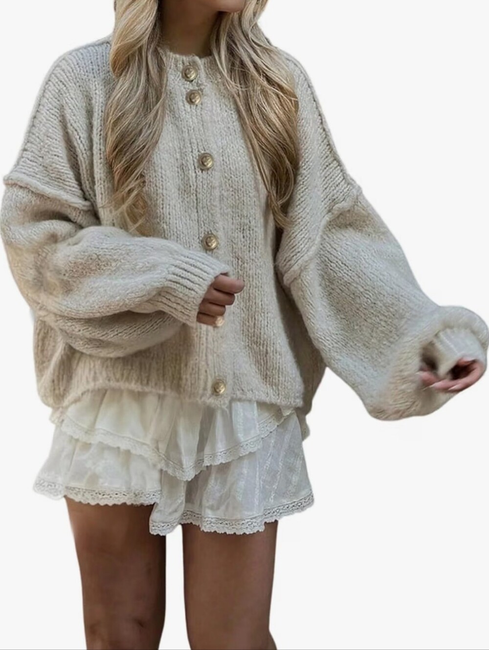 Oversized Cardigans Bishop Sleeve Cozy Sweaters Fall Winter Outerwear